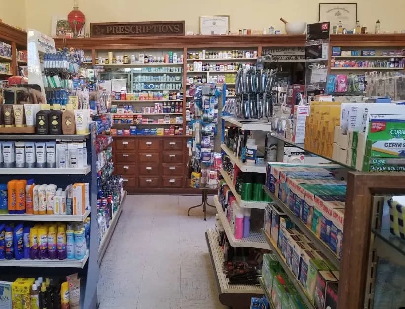 pharmacy shelves