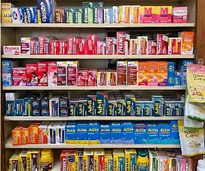pharmacist greeting customer